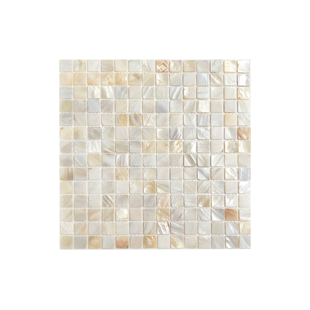 โมเสคเปลือกหอย TIMELESS TILES รุ่น PEARL SEASHELL MOSAIC 30 X 30 ซม. สีขาว CHAMPANGE WHITE ทรงสี่เหลี่ยมจัตุรัส ผิวเงา_0